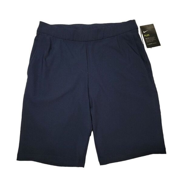Nike Flex Golf Shorts Womens Small Flex UV Victory Dri-Fit Navy Blue UPF 40+ NWT - Picture 4 of 12